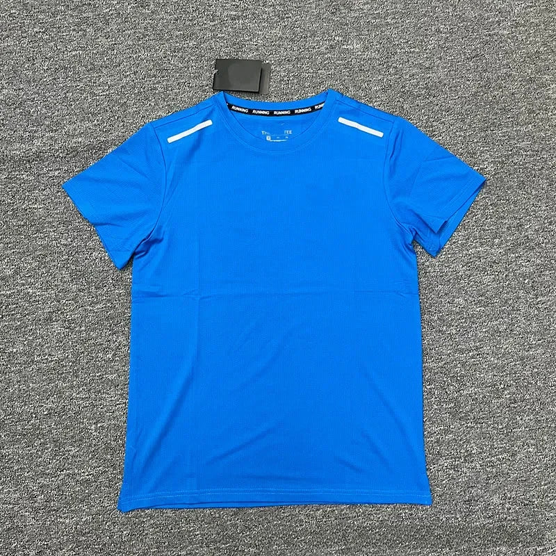Men T-shirt Summer Sports Tee Top Fashionable Loose T-shirt Breathable Printed Quick-dry Tshirt