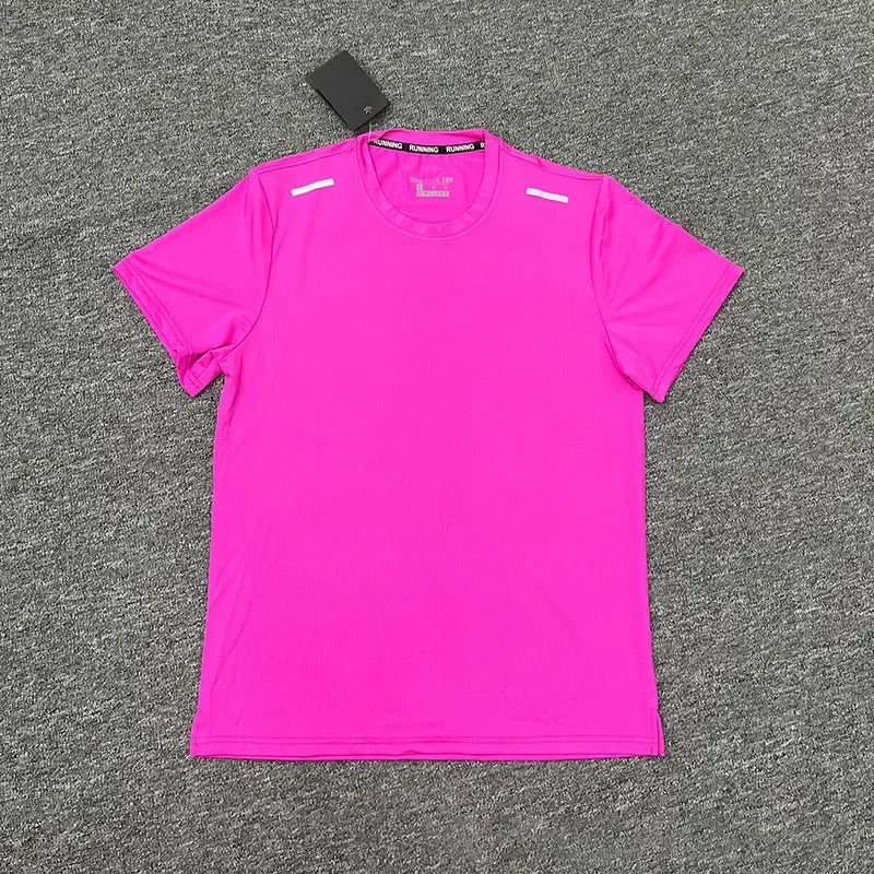 Men T-shirt Summer Sports Tee Top Fashionable Loose T-shirt Breathable Printed Quick-dry Tshirt