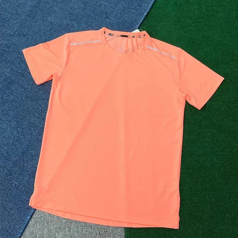 Men T-shirt Summer Sports Tee Top Fashionable Loose T-shirt Breathable Printed Quick-dry Tshirt