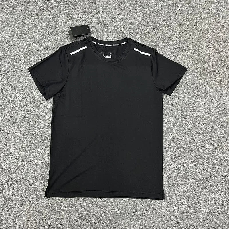 Men T-shirt Summer Sports Tee Top Fashionable Loose T-shirt Breathable Printed Quick-dry Tshirt