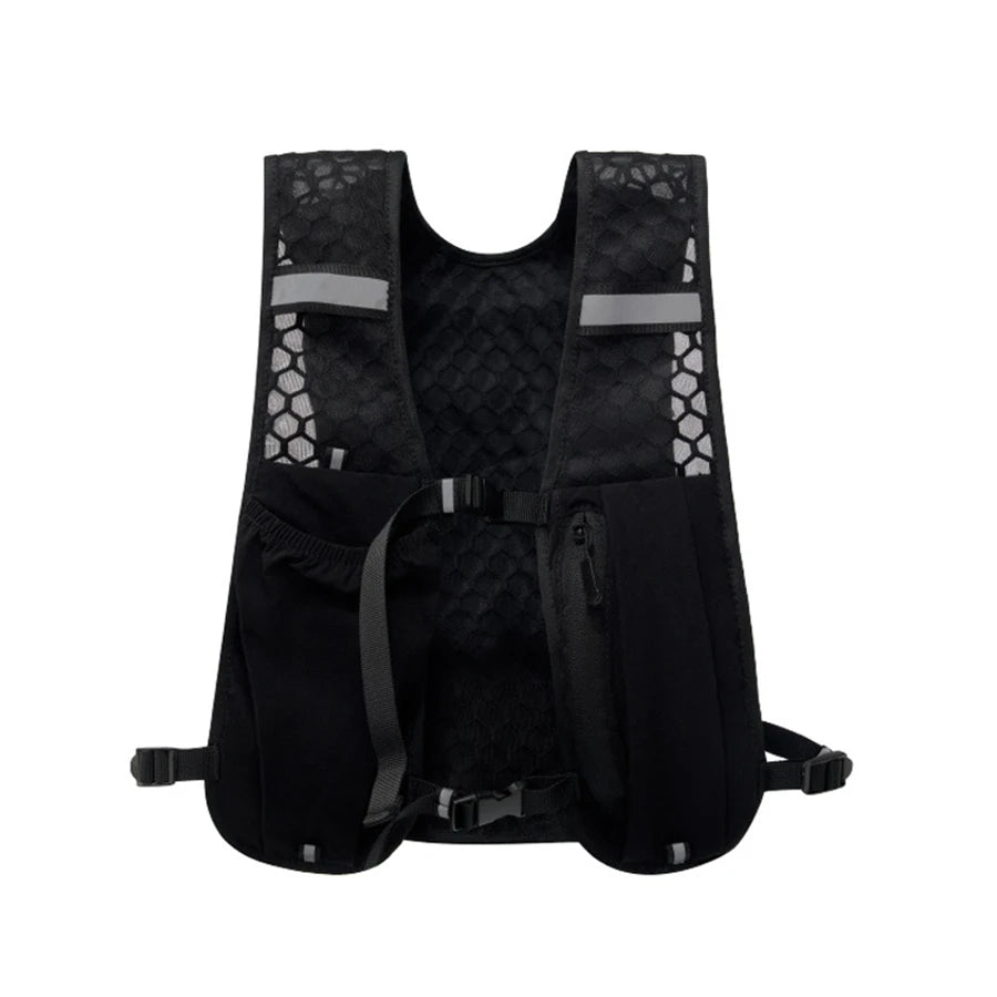 New Running Water Bottle Storage Vest Lightweight Running Vest Reflective Hydration Water Chest Pack With Phone Holder