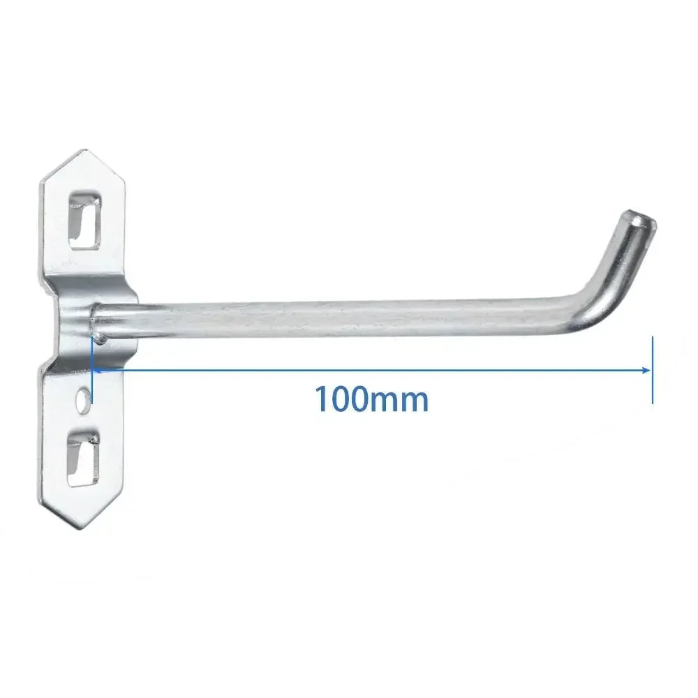 1-10pcs Pegboard Hooks, Steel Single Oblique Hangers for Garage Tool Organization, Kitchen Utensil Key Holder