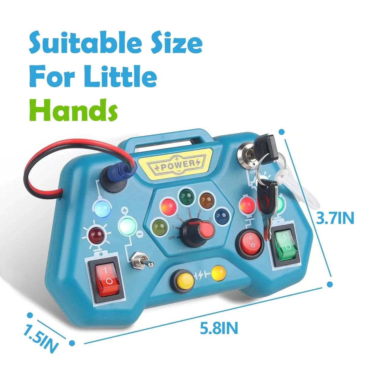 Kids Montessori Busy Board, Early Educational Toy, Perfect Travel & Gift for Toddlers