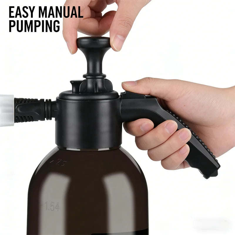 Car washing spray pot foam spray pot 2L spray type with pressure relief valve for household car spray hand pressure spray pot