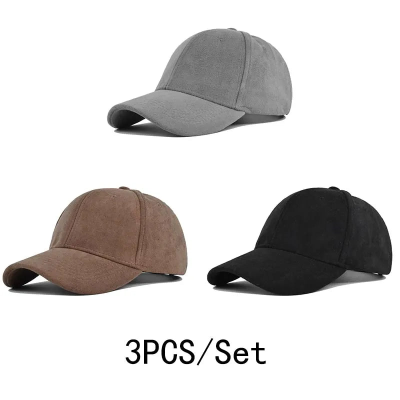 Fashion Baseball Caps For Men Women Autumn Winter Solid Retro Snapback Hip Hop Hat Unisex Street Adjustable Sun Visor Caps