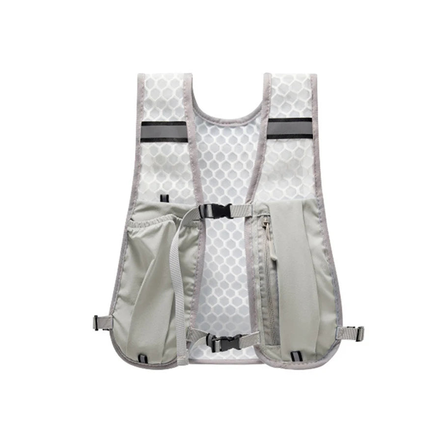New Running Water Bottle Storage Vest Lightweight Running Vest Reflective Hydration Water Chest Pack With Phone Holder