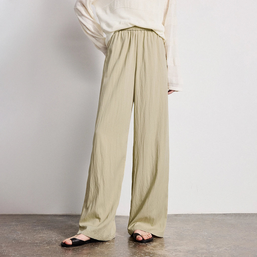 TOYOUTH Women Wide-Leg Casual Pants 2026 Spring New Effortless Versatile Relaxed Yamamoto-Style Lounge Trousers