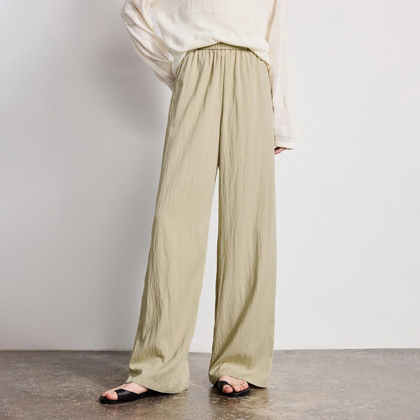 TOYOUTH Women Wide-Leg Casual Pants 2026 Spring New Effortless Versatile Relaxed Yamamoto-Style Lounge Trousers