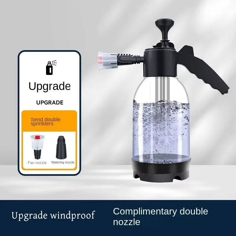 Car washing spray pot foam spray pot 2L spray type with pressure relief valve for household car spray hand pressure spray pot
