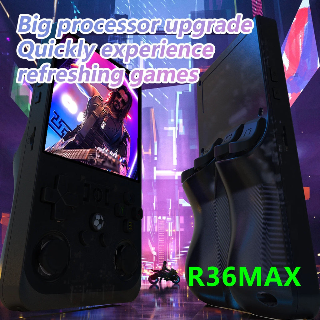 AISLPC R36Max Handheld Game Console Open Source 4.0 Inch Screen RK3326 Chip 18000+Game Portable Pocket Video Player Ship From US