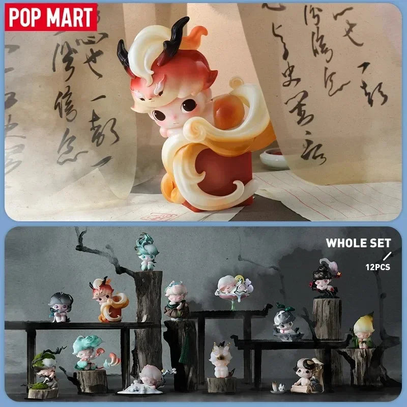 POP MART DIMOO Stories in the Cup Series Mystery Box Genuine Blind Box Guess Toys Bag Ornament Figurines Home Decor Desktop Doll