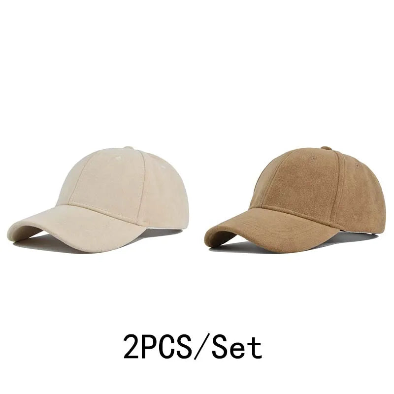 Fashion Baseball Caps For Men Women Autumn Winter Solid Retro Snapback Hip Hop Hat Unisex Street Adjustable Sun Visor Caps