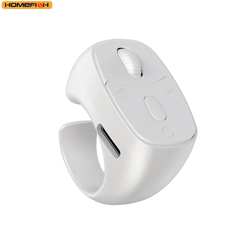 Cell Phone Scrolling Ring Wireless Finger Shutter Remote Control Page Turner Mobile Phone Controller BT For Travel