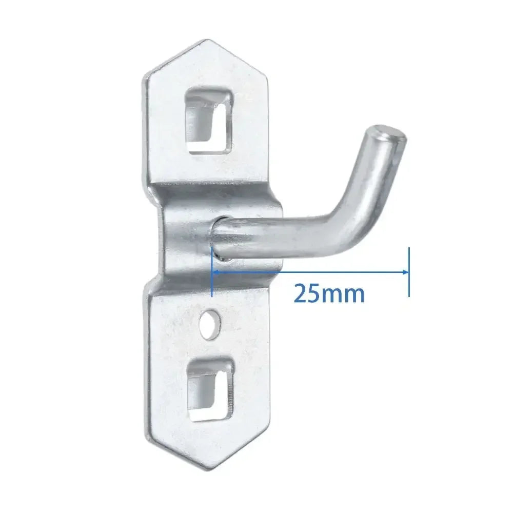 1-10pcs Pegboard Hooks, Steel Single Oblique Hangers for Garage Tool Organization, Kitchen Utensil Key Holder