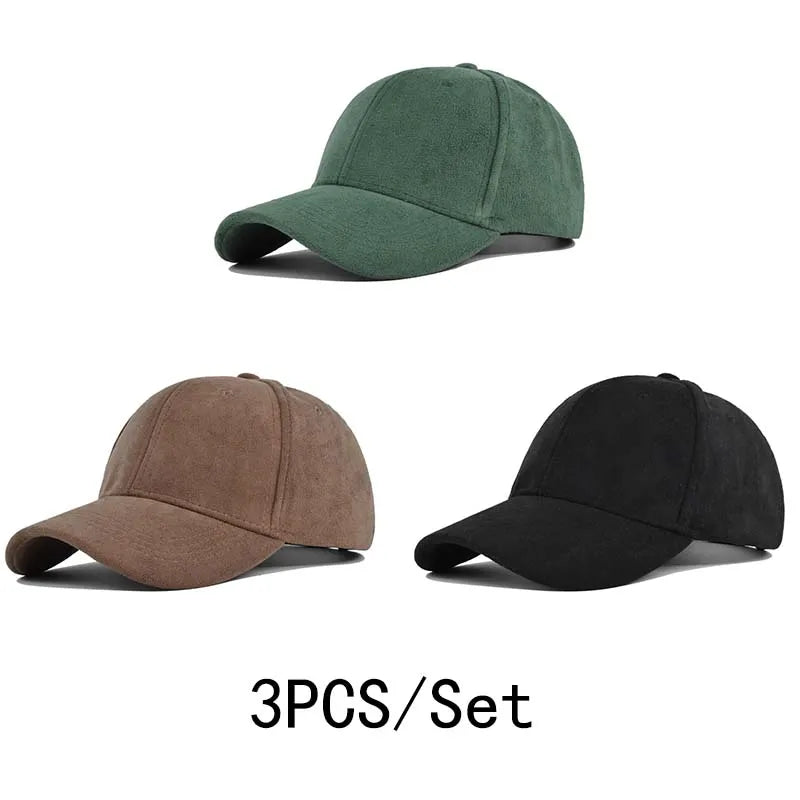 Fashion Baseball Caps For Men Women Autumn Winter Solid Retro Snapback Hip Hop Hat Unisex Street Adjustable Sun Visor Caps
