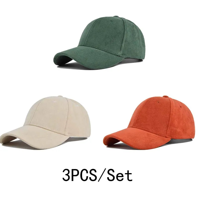 Fashion Baseball Caps For Men Women Autumn Winter Solid Retro Snapback Hip Hop Hat Unisex Street Adjustable Sun Visor Caps