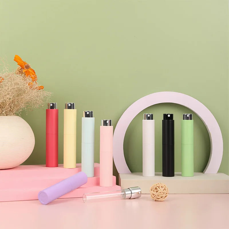 2Pcs 10ML Mini Cologne Spray Perfume Bottle Plastic Atomizer Pocket Size Refill Sample Empty  Portable Fragrance Dispenser