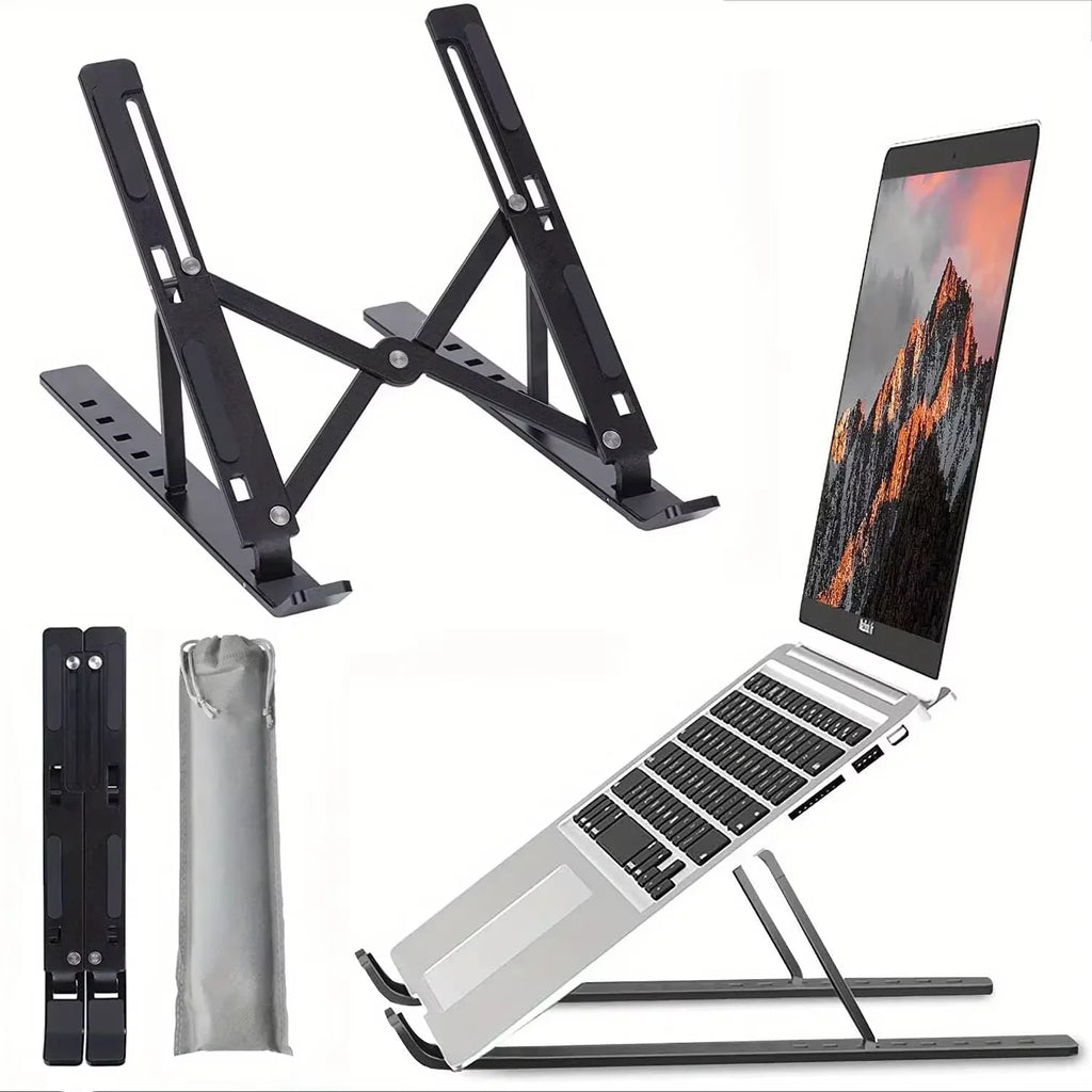 Adjustable Foldable Laptop Stand Portable ABS Plastic Notebook Holder Desktop Riser For MacBook iPad Tablet