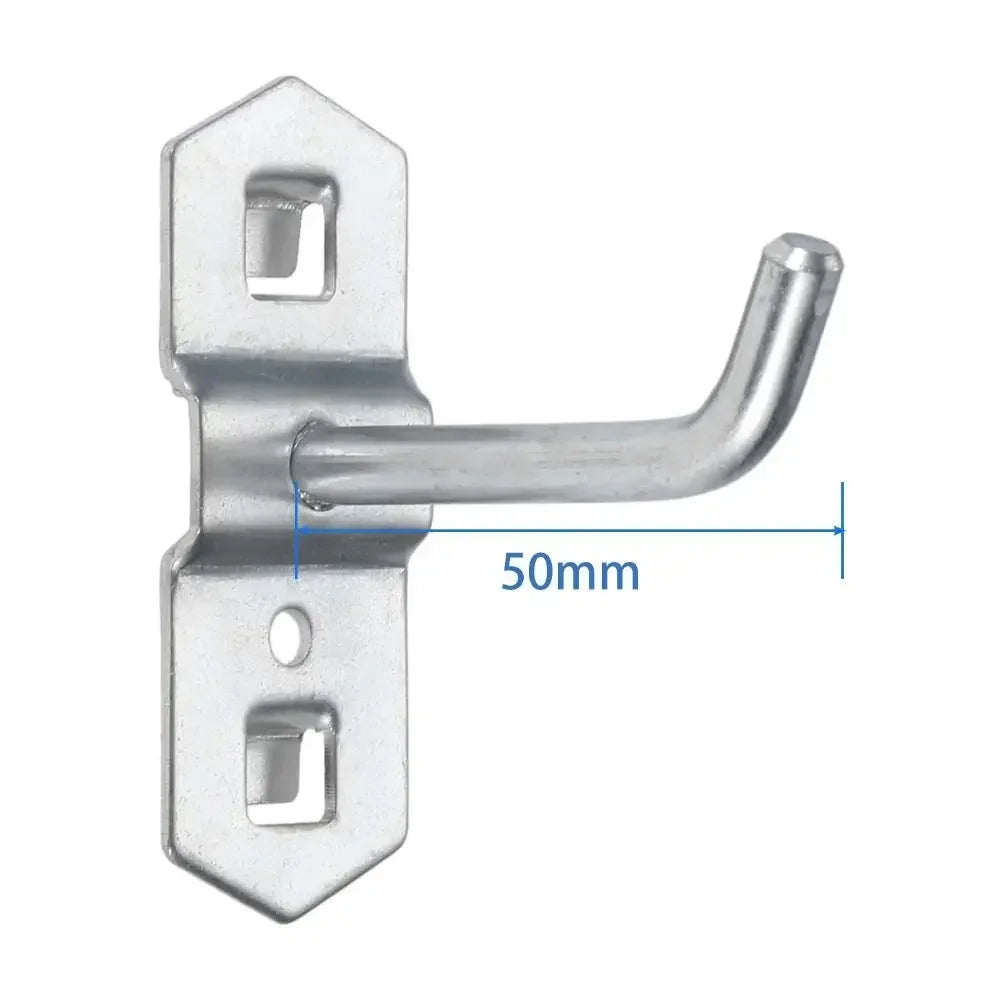 1-10pcs Pegboard Hooks, Steel Single Oblique Hangers for Garage Tool Organization, Kitchen Utensil Key Holder