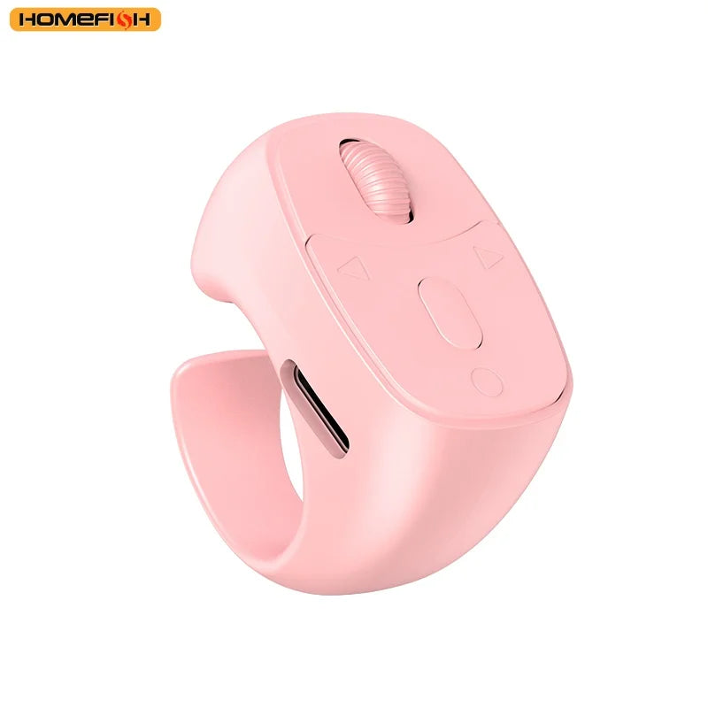 Cell Phone Scrolling Ring Wireless Finger Shutter Remote Control Page Turner Mobile Phone Controller BT For Travel