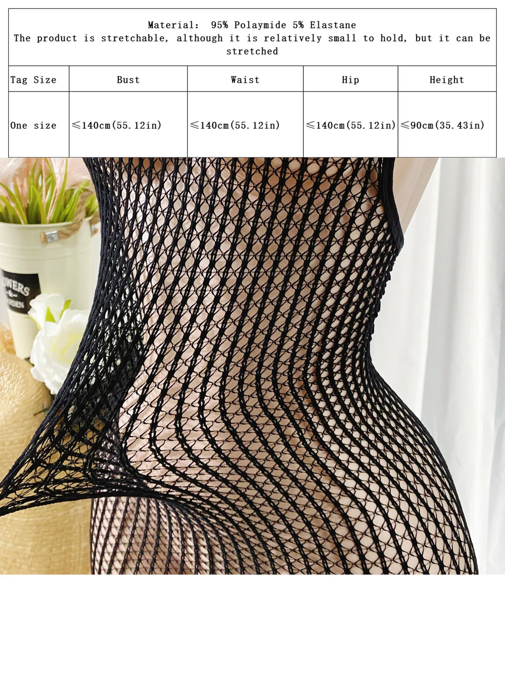 1PC Sexy Women Fishnet Cover Up Without Bikini Hollow Out Bodycon Dress  See Through Beachwear Summer Women's Swimwear