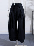 Pants Leg Stripe Women Trousers Adjustable Waist Wrap Loose Summer Floor Length Boho Palazzo Trousers Women Outfit For Women