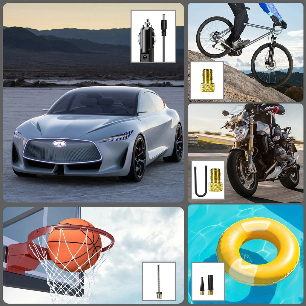 Car wireless portable inflation pump 2-in-1 car mounted multifunctional high-power digital display inflation pump