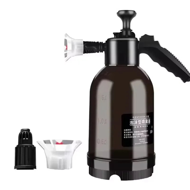 Car washing spray pot foam spray pot 2L spray type with pressure relief valve for household car spray hand pressure spray pot