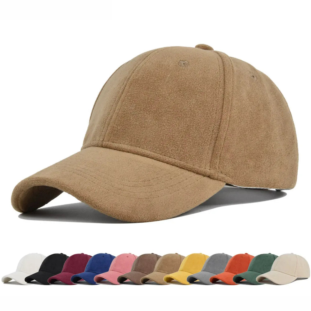 Fashion Baseball Caps For Men Women Autumn Winter Solid Retro Snapback Hip Hop Hat Unisex Street Adjustable Sun Visor Caps