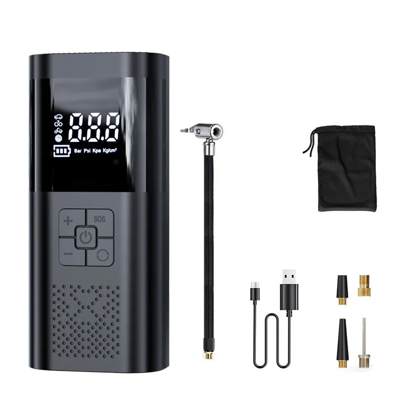 Car wireless portable inflation pump 2-in-1 car mounted multifunctional high-power digital display inflation pump