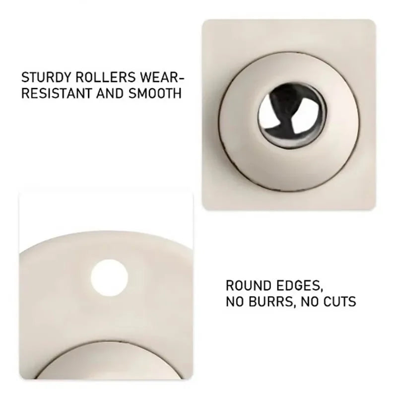 Self Adhesive Caster Mini Swivel Wheels Stainless Steel Universal 360 Degree Rotation Pulley for Furniture Storage Box