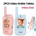 Kids Video Walkie Talkies 2 Pack Long Range Walkie-Talkie Rechargeable for Indoor Camping Hiking Travel Gift for Boys Girls