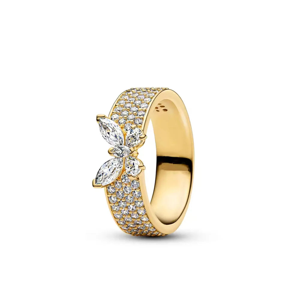 2026 New 925 Silver Heart, Butterfly, Flower Ring, Suitable for Wedding Women to Wear Exquisite High Quality Jewelry
