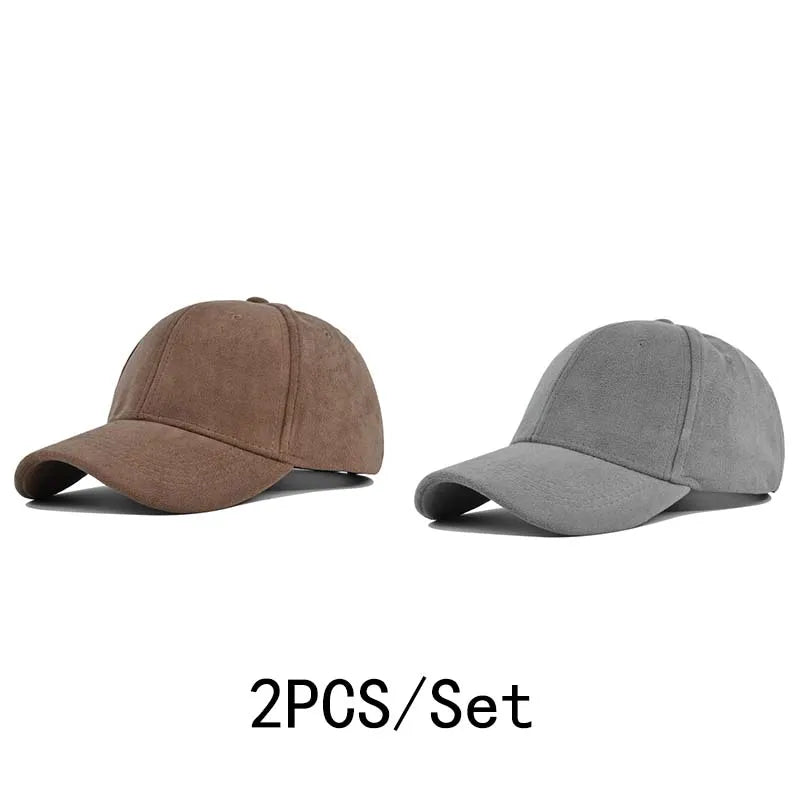 Fashion Baseball Caps For Men Women Autumn Winter Solid Retro Snapback Hip Hop Hat Unisex Street Adjustable Sun Visor Caps