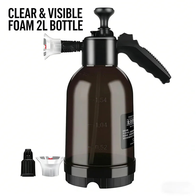 Car washing spray pot foam spray pot 2L spray type with pressure relief valve for household car spray hand pressure spray pot