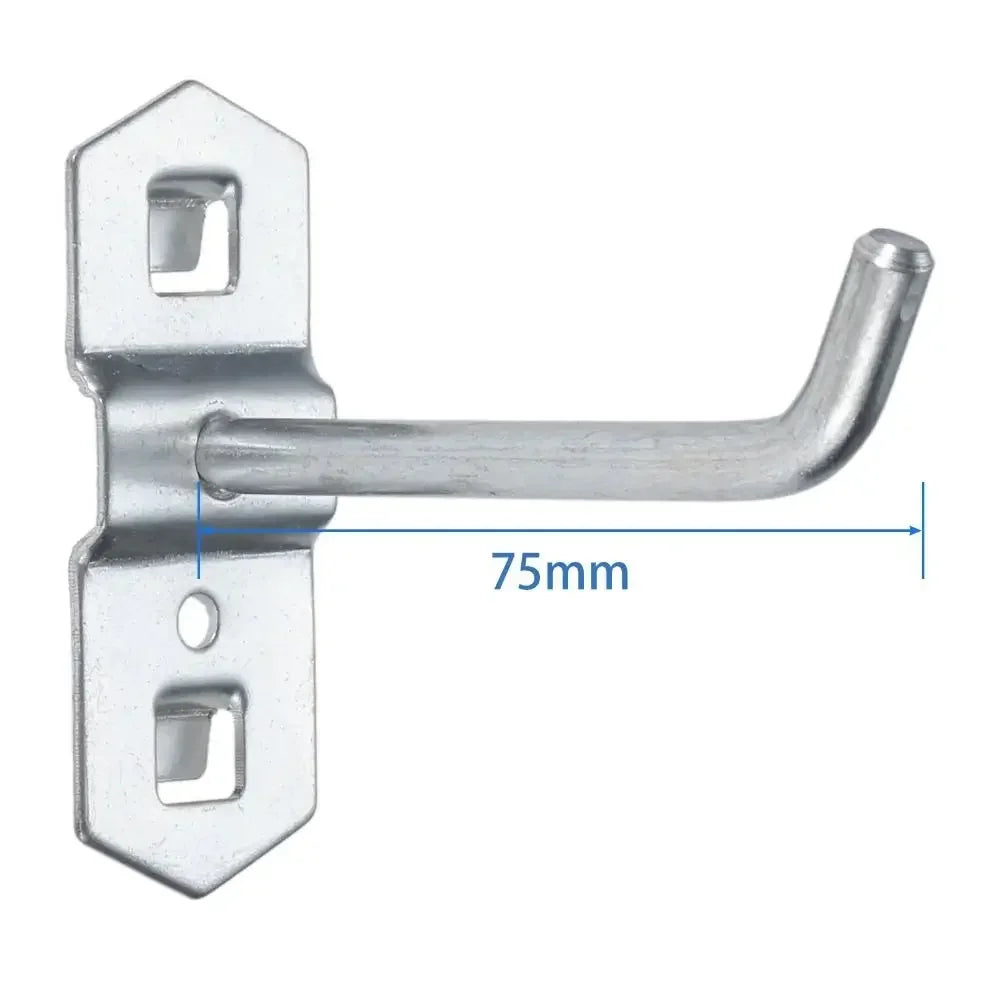 1-10pcs Pegboard Hooks, Steel Single Oblique Hangers for Garage Tool Organization, Kitchen Utensil Key Holder