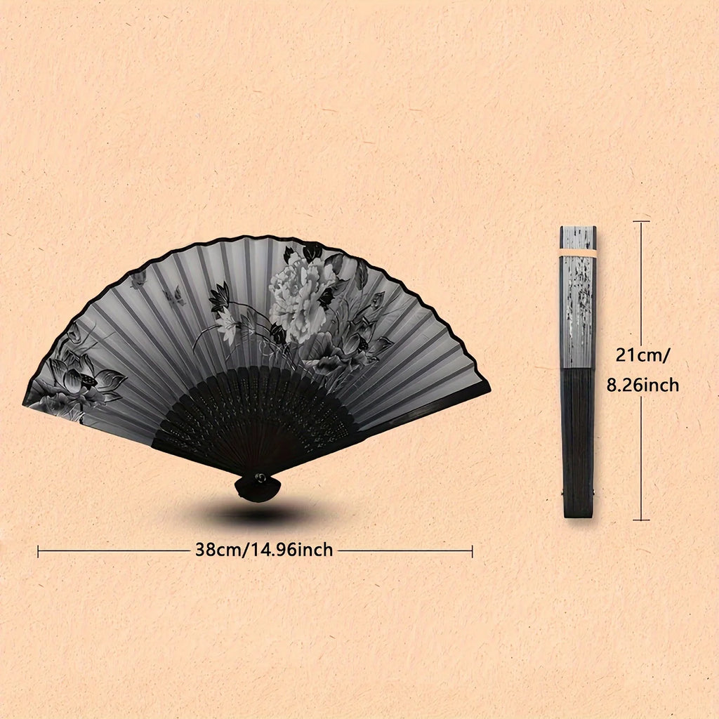 1pc-Multi-colored hand folding fan, bamboo folding fan, hand folding fan for church wedding gifts, party discount