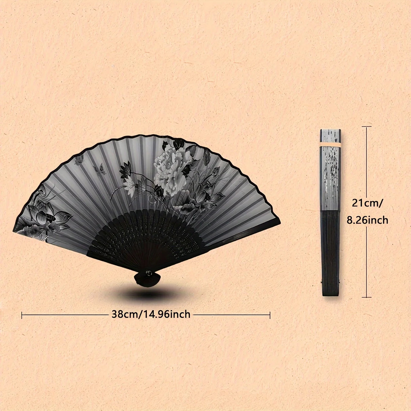 1pc-Multi-colored hand folding fan, bamboo folding fan, hand folding fan for church wedding gifts, party discount