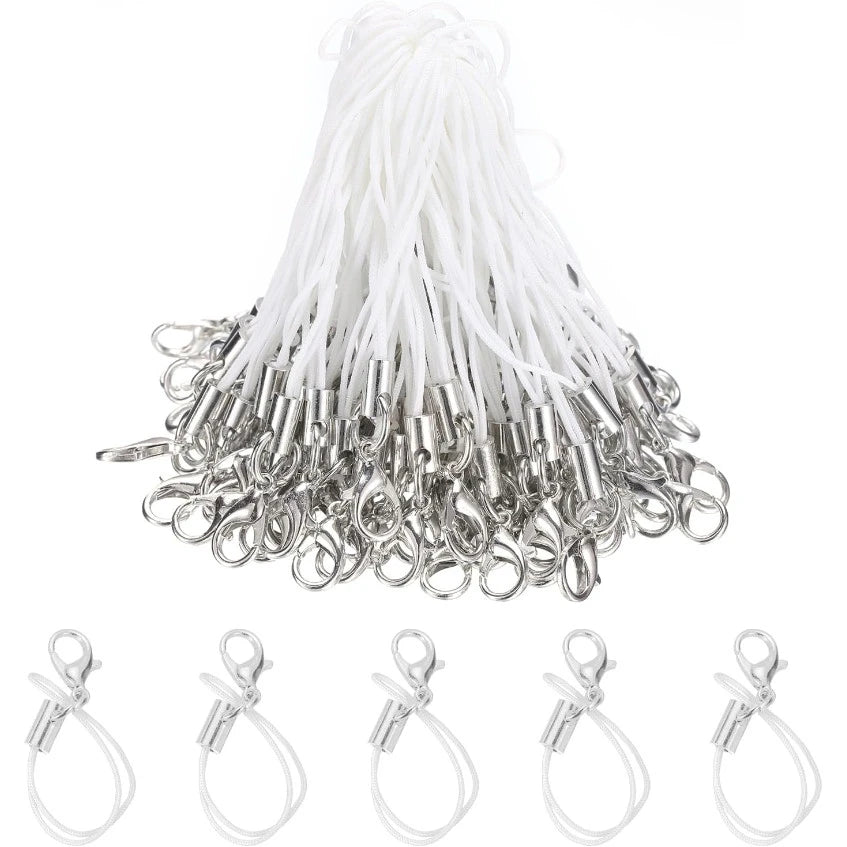 20/50/100Pcs Lanyard Lariat Strap Cords Lobster Clasp Rope Keychain Hooks Mobile Set Charms Keyring Pendant Key Ring Accessories