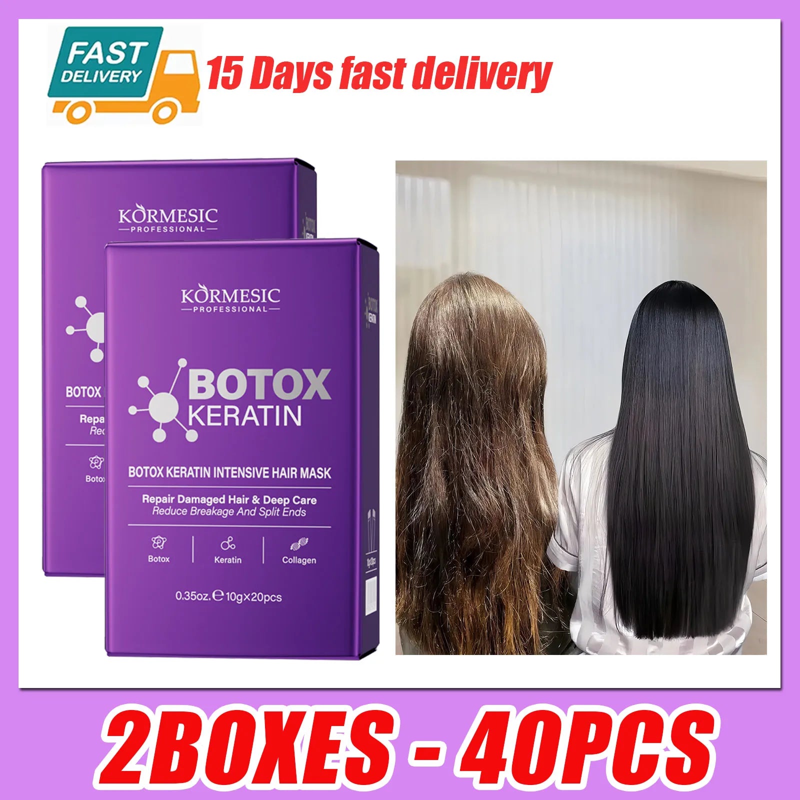Keratin Hair Mask Magical 5 Second Repair Damage Frizzy Soft Smooth Shiny Hair Deep Moisturize Hair Treat Repair Hair Care Mask