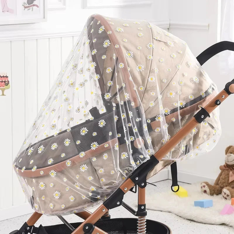 Stroller Mosquito Net Baby Anti-mosquito Full-Cover Printed Cart Universal Elastic Mesh Mosquito Net Stroller Accessories