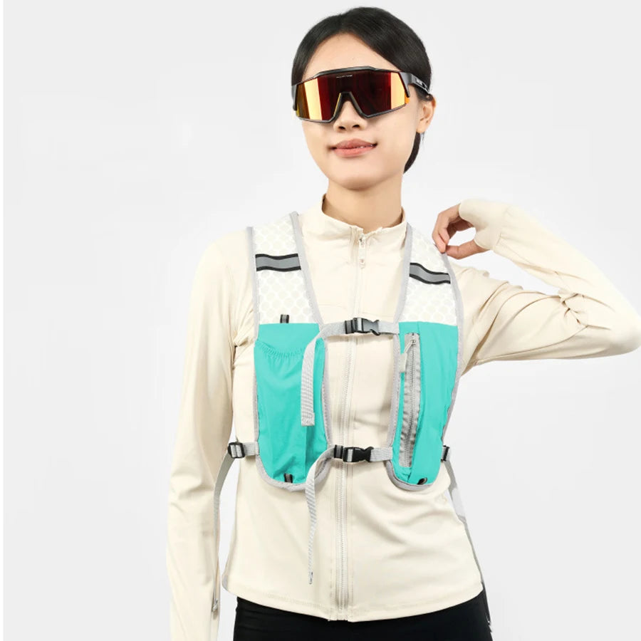 New Running Water Bottle Storage Vest Lightweight Running Vest Reflective Hydration Water Chest Pack With Phone Holder