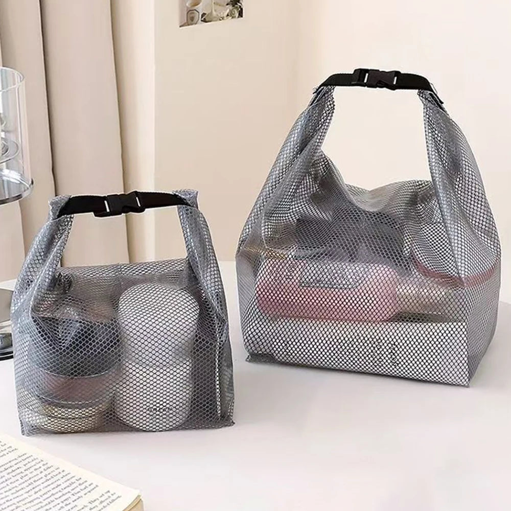 1PC/2PCS Travel Makeup Storage Bag - Large Capacity, Waterproof, Hand-Held, Suitable For Outdoor Swimming And Carrying.