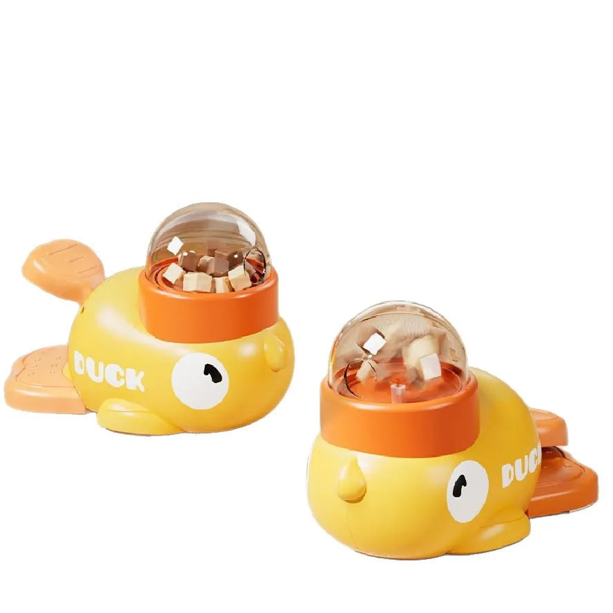 Dog, cat, pet feeder, little yellow duck, interactive puzzle dog feeding machine, puppy, missing food toy, anti-slip bottom